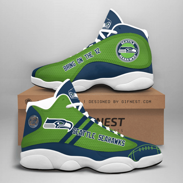 Tubopro Seattle Seahawks NFL AJ13 Sneakers Shoes For Men And Women