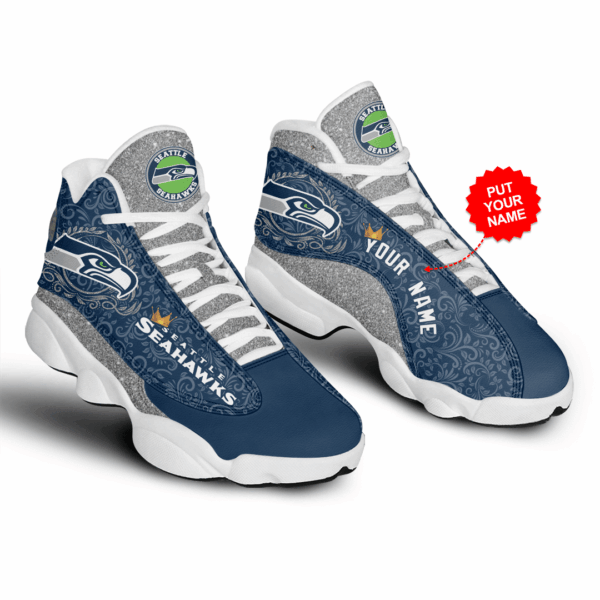 Tubopro Seattle Seahawks NFL AJ13 Sneakers Shoes For Men And Women - Image 2