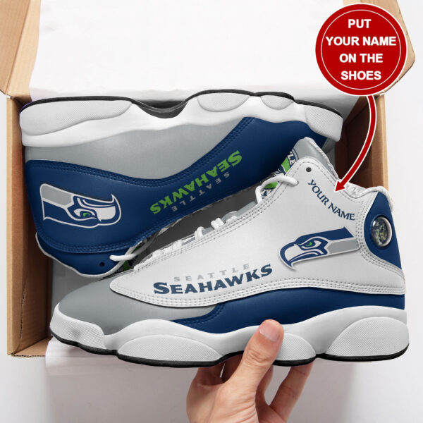Tubopro Seattle Seahawks NFL AJ13 Sneakers Shoes For Men And Women - Image 2