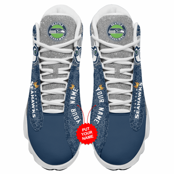 Tubopro Seattle Seahawks NFL AJ13 Sneakers Shoes For Men And Women - Image 3
