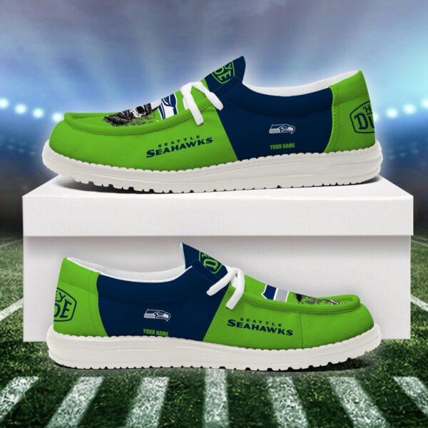 Tubopro Seattle Seahawks Personalized Hey Dude Shoes For Men And Women - Image 4