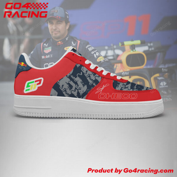 Tubopro Sergio Perez  Red Bull Air Low-Top Sneakers Shoes For Men And Women - Image 3