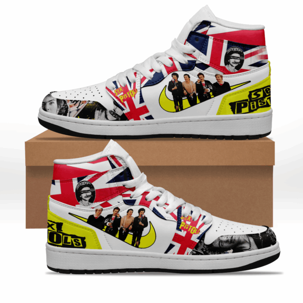 Tubopro Sex Pistols AJ1 High Sneakers Shoes For Men And Women - Image 3