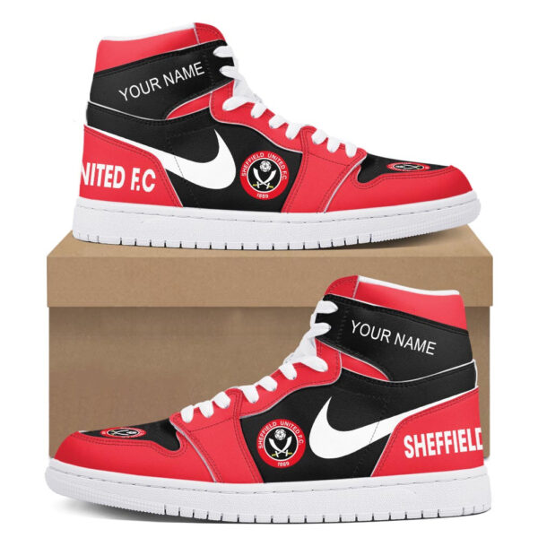 Tubopro Sheffield United AJ1 High Sneakers Shoes For Men And Women - Image 2