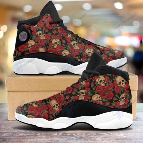 Tubopro Skull Flower Rose AJ13 Sneakers Shoes For Men And Women