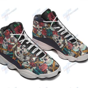 Tubopro Skull Tattoo Pattern AJ13 Sneakers Shoes For Men And Women