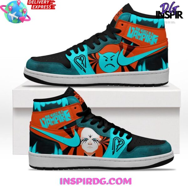 Tubopro Smashing Pumpkins World is A Vampire AJ1 High Sneakers Shoes For Men And Women - Image 2