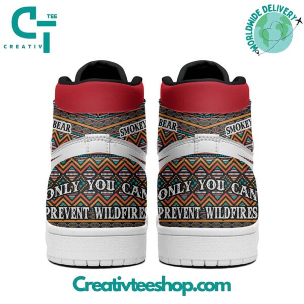 Tubopro Smokey Bear Only You Can Prevent Wildfires AJ1 High Sneakers Shoes For Men And Women - Image 2