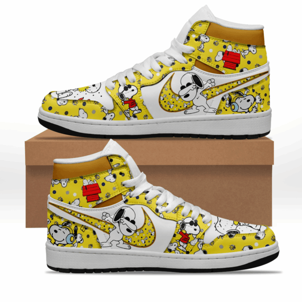 Tubopro Snoopy AJ1 High Sneakers Shoes For Men And Women - Image 2