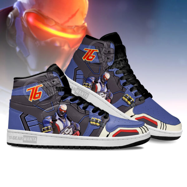 Tubopro Soldier 76 Overwatch AJ1 High Sneakers Shoes For Men And Women - Image 3