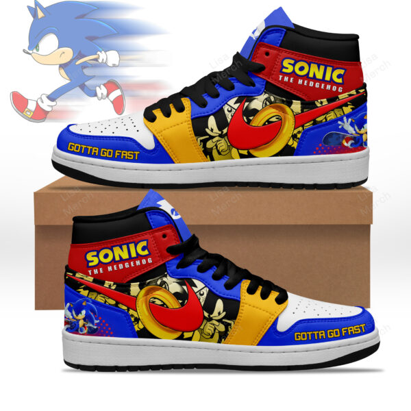 Tubopro Sonic the Hedgehog AJ1 High Sneakers Shoes For Men And Women