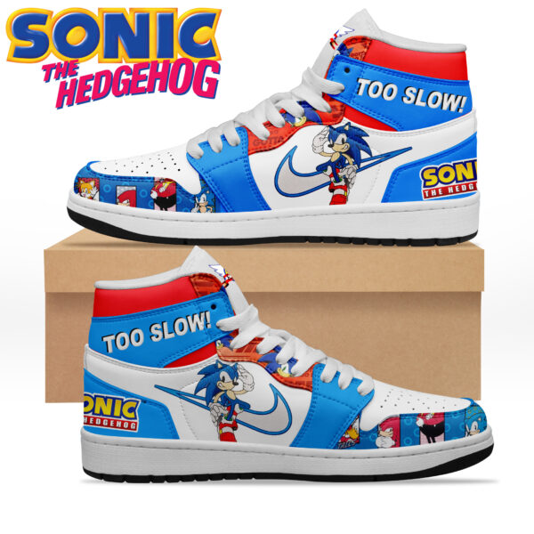 Tubopro Sonic The Hedgehog AJ1 High Sneakers Shoes For Men And Women