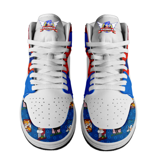 Tubopro Sonic The Hedgehog AJ1 High Sneakers Shoes For Men And Women - Image 2