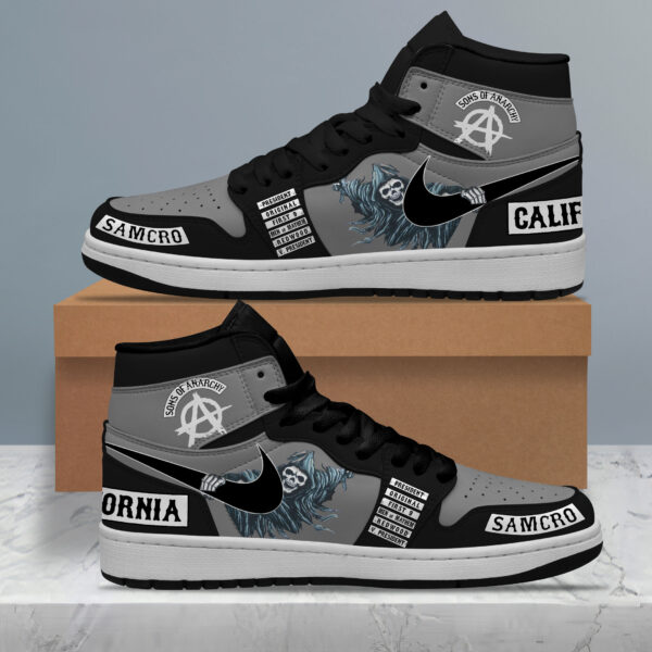 Tubopro Sons of Anarchy AJ1 High Sneakers Shoes For Men And Women