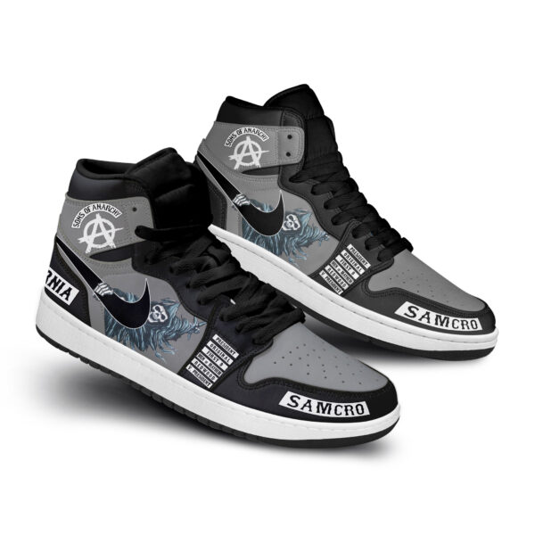 Tubopro Sons of Anarchy AJ1 High Sneakers Shoes For Men And Women - Image 3