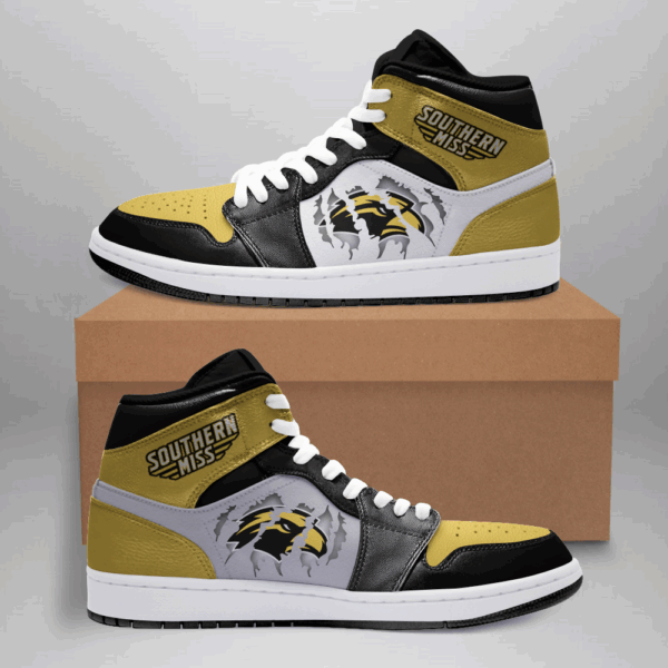 Tubopro Southern Miss Golden Eagles AJ1 High Sneakers Shoes For Men And Women