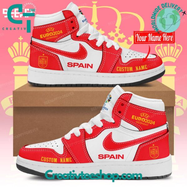 Tubopro Spain National Football Team AJ1 High Sneakers Shoes For Men And Women