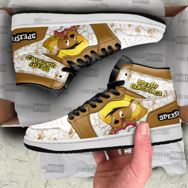 Tubopro Speedy Gonzales AJ1 High Sneakers Shoes For Men And Women - Image 2