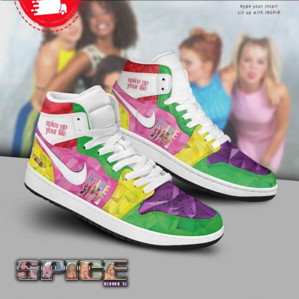 Tubopro Spice Girls Spice Up Your Life AJ1 High Sneakers Shoes For Men And Women - Image 2