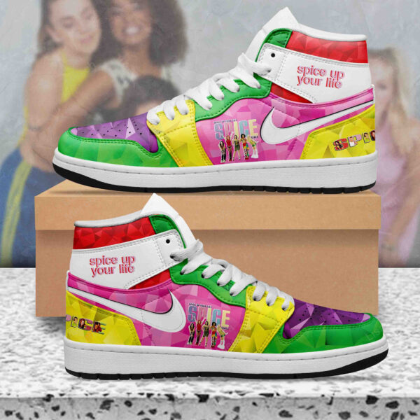 Tubopro Spice Up Your Life AJ1 High Sneakers Shoes For Men And Women