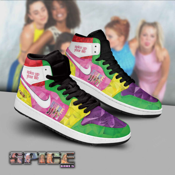 Tubopro Spice Up Your Life AJ1 High Sneakers Shoes For Men And Women - Image 4
