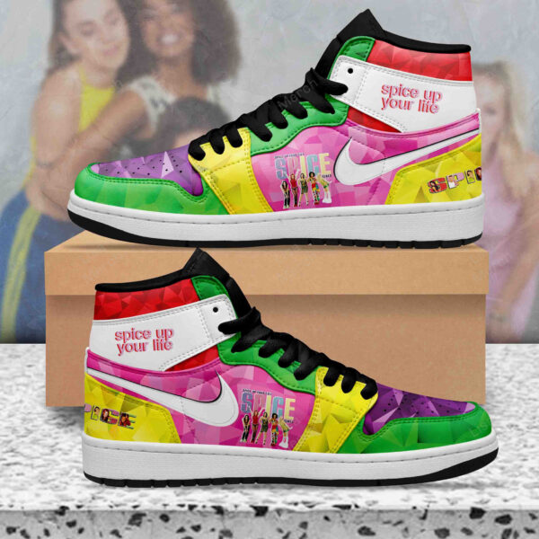 Tubopro Spice Up Your Life AJ1 High Sneakers Shoes For Men And Women - Image 2