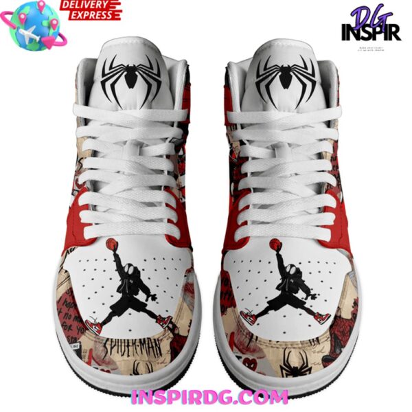 Tubopro Spiderman AJ1 High Sneakers Shoes For Men And Women - Image 2