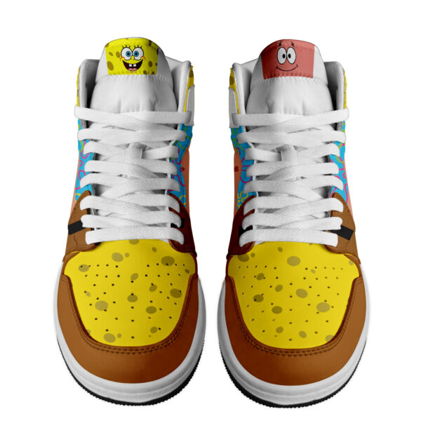 Tubopro SpongeBob SquarePants AJ1 High Sneakers Shoes For Men And Women - Image 2