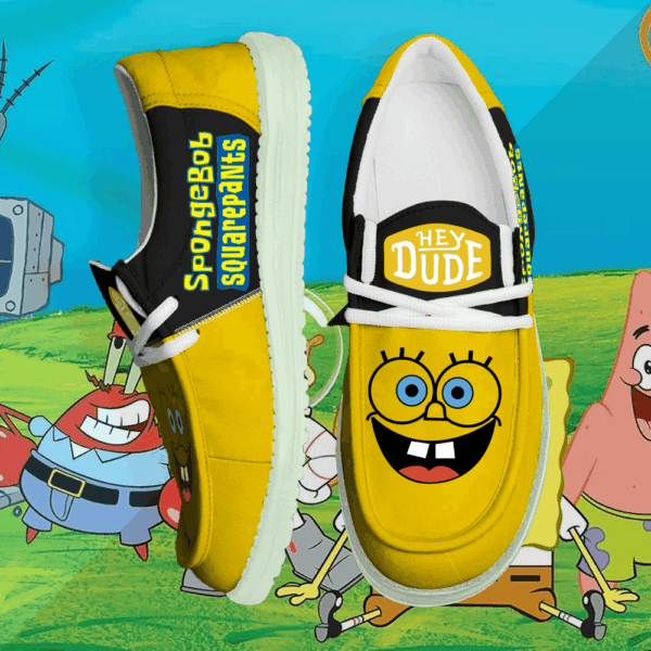 Tubopro SpongeBob SquarePants Personalized Hey Dude Shoes For Men And Women