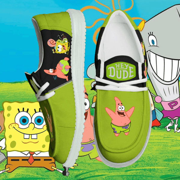 Tubopro SpongeBob SquarePants Personalized Hey Dude Shoes For Men And Women