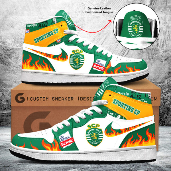 Tubopro Sporting CP AJ1 High Sneakers Shoes For Men And Women