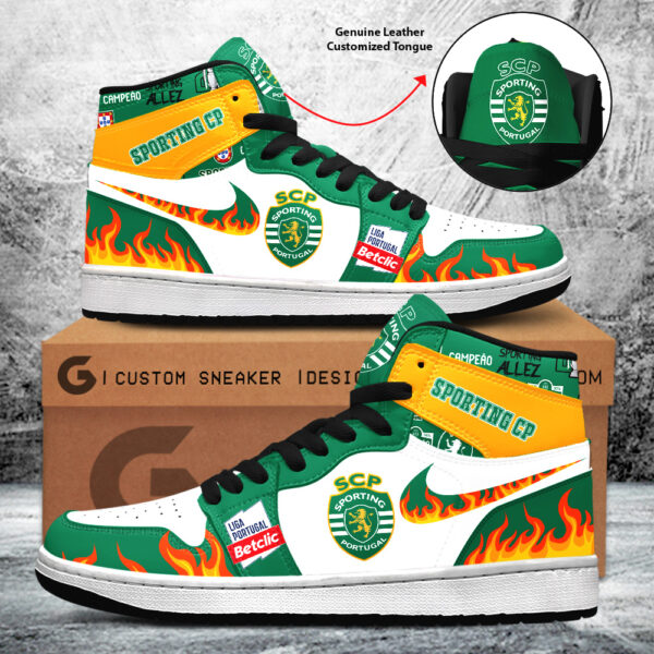 Tubopro Sporting CP AJ1 High Sneakers Shoes For Men And Women
