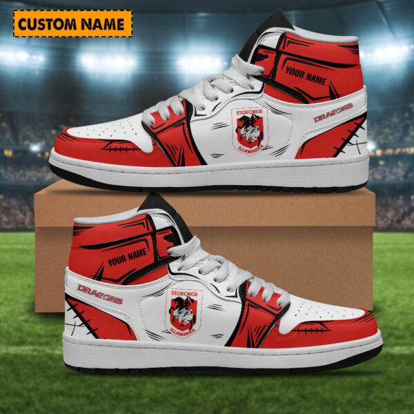 Tubopro St. George Illawarra Dragons AJ1 High Sneakers Shoes For Men And Women