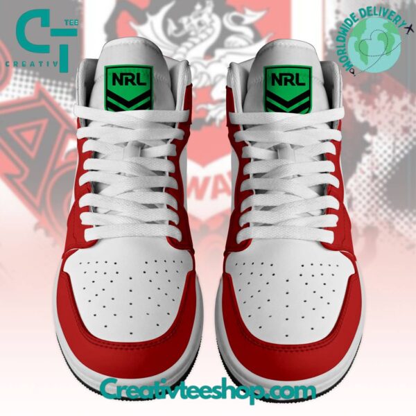 Tubopro St George Illawarra Dragons AJ1 High Sneakers Shoes For Men And Women - Image 2