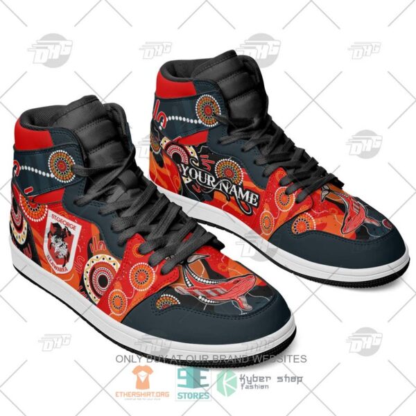 Tubopro St. George Illawarra Dragons NRL AJ1 High Sneakers Shoes For Men And Women - Image 2