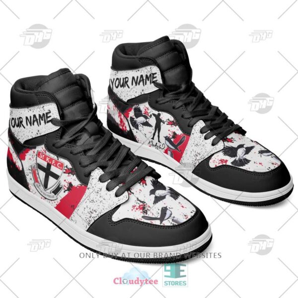 Tubopro St Kilda Saints AFL AJ1 High Sneakers Shoes For Men And Women - Image 4