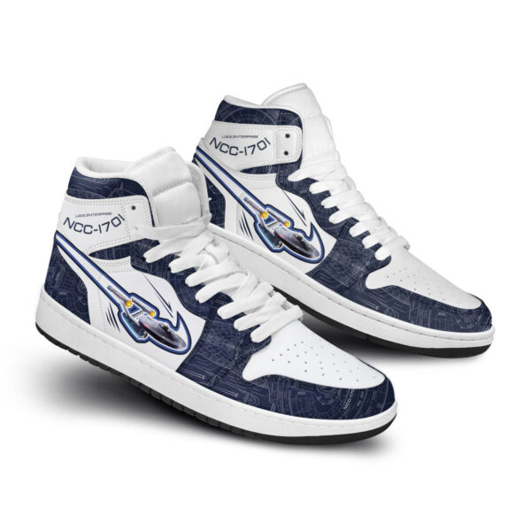 Tubopro Star Trek AJ1 High Sneakers Shoes For Men And Women - Image 2