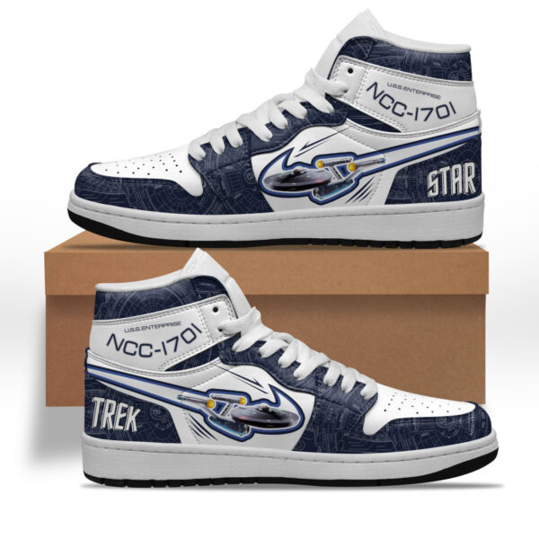 Tubopro Star Trek AJ1 High Sneakers Shoes For Men And Women - Image 3