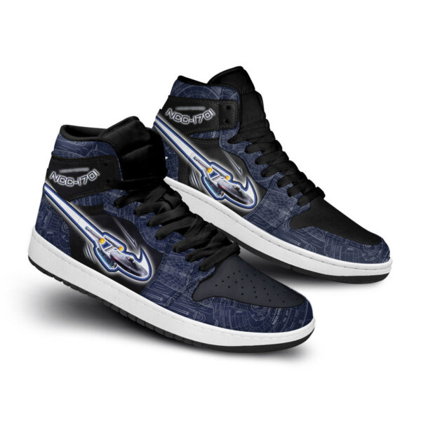 Tubopro Star Trek AJ1 High Sneakers Shoes For Men And Women - Image 2