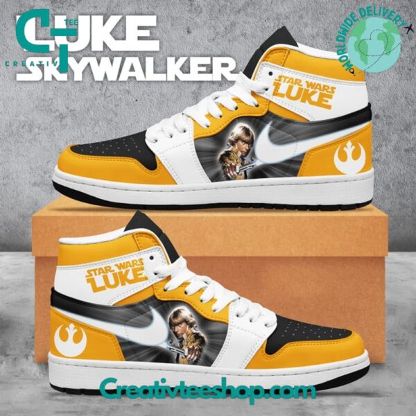 Tubopro Star Wars Luke Skywalker AJ1 High Sneakers Shoes For Men And Women - Image 2