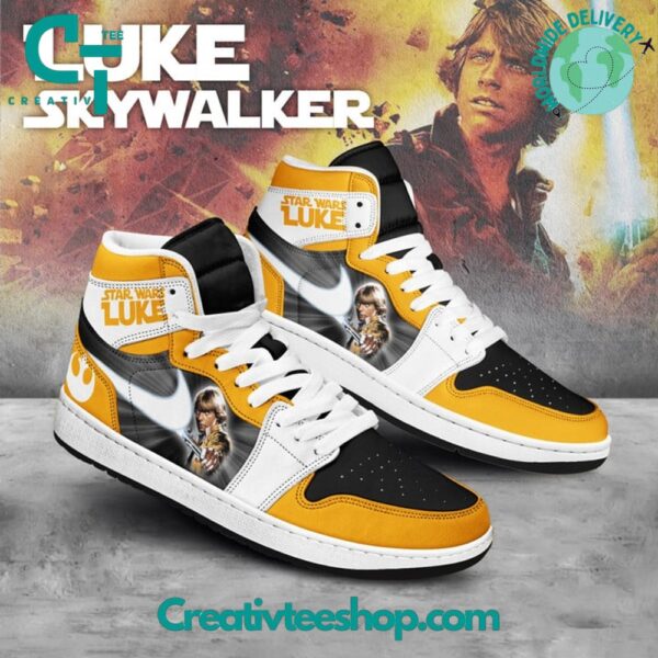 Tubopro Star Wars Luke Skywalker AJ1 High Sneakers Shoes For Men And Women