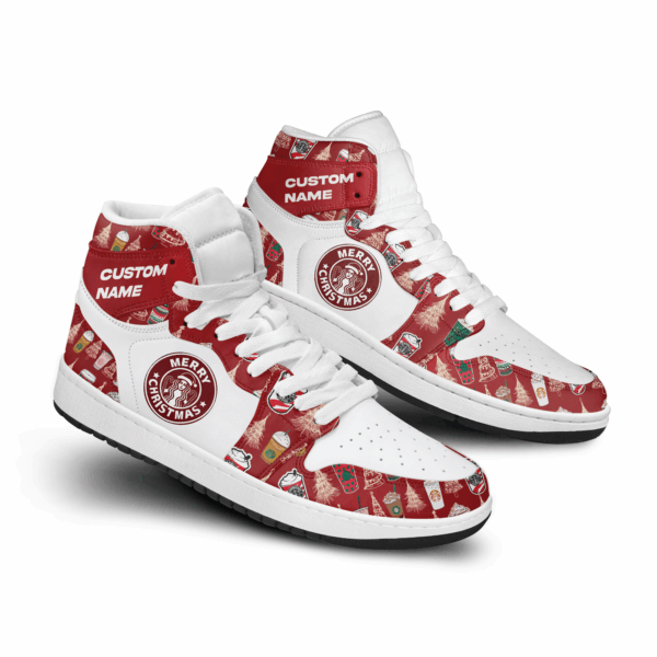 Tubopro Starbucks AJ1 High Sneakers Shoes For Men And Women - Image 2