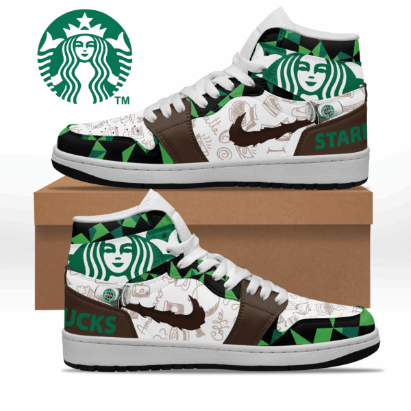 Tubopro Starbucks AJ1 High Sneakers Shoes For Men And Women