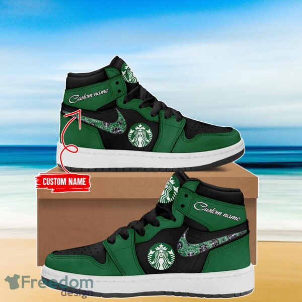 Tubopro Starbucks AJ1 High Sneakers Shoes For Men And Women - Image 2