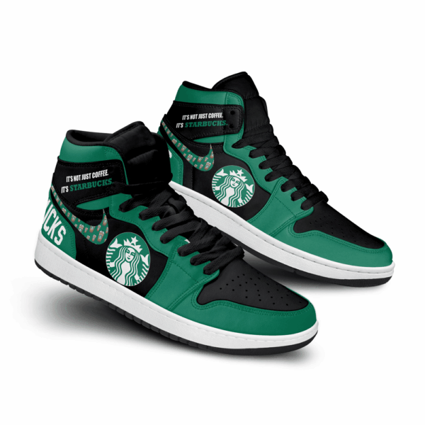 Tubopro Starbucks AJ1 High Sneakers Shoes For Men And Women - Image 2