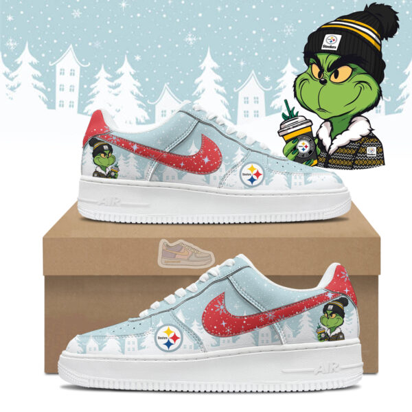 Tubopro Steelers Football Grinchmas Air Low-Top Sneakers Shoes For Men And Women