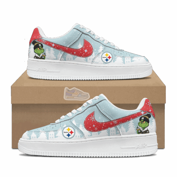Tubopro Steelers Football Grinchmas Air Low-Top Sneakers Shoes For Men And Women - Image 2