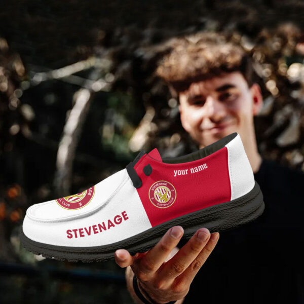Tubopro Stevenage Football Club Personalized Hey Dude Shoes For Men And Women - Image 4