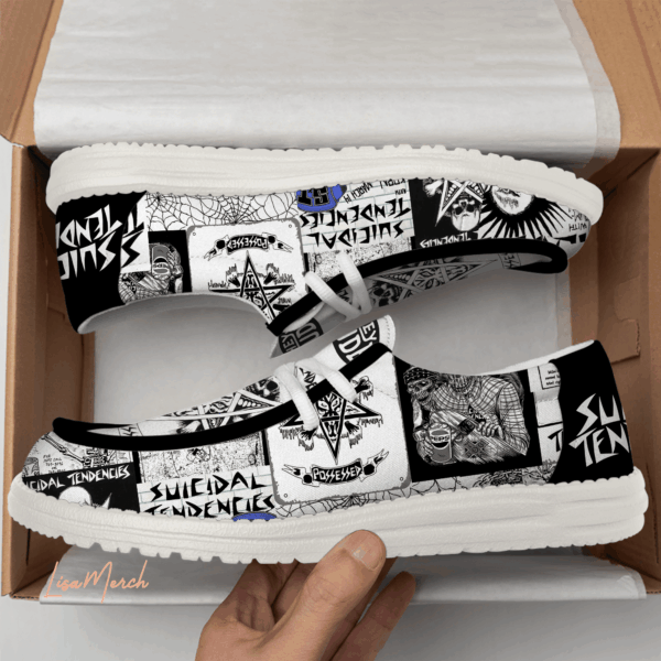Tubopro Suicidal Tendencies Hey Dude Shoes For Men And Women - Image 2