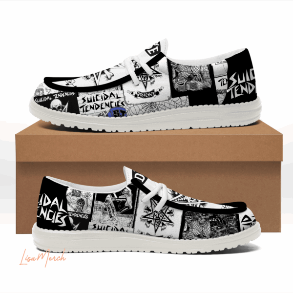 Tubopro Suicidal Tendencies Hey Dude Shoes For Men And Women - Image 3